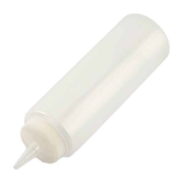 Tablecraft Squeeze Bottle, Clear, Standard Cone Tip, Natural Top