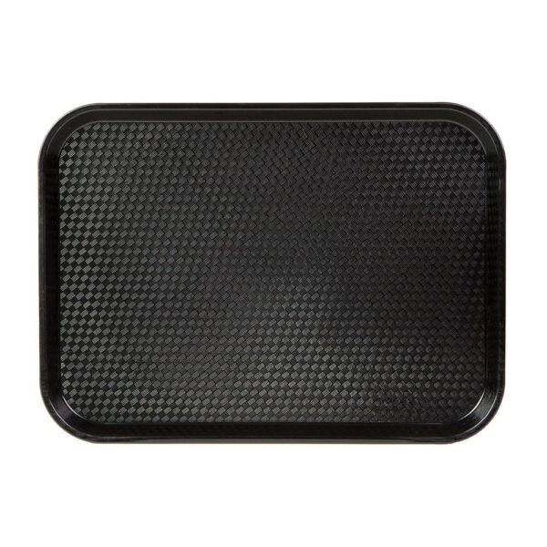 Cambro 12" x 16" Black Fast Food Tray