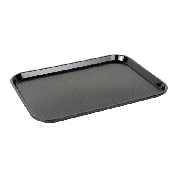 Cambro 12" x 16" Black Fast Food Tray - Image 2