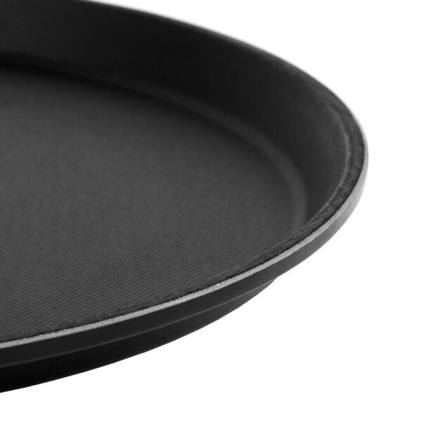 Cambro Camtread "14" Black Non-Skid Serving Tray - Image 4