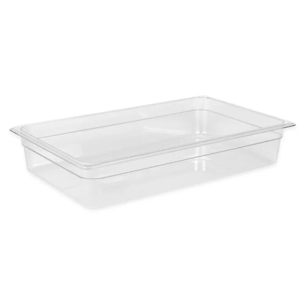 Cambro Camwear Full Size Clear Polycarbonate Food Pan 4" Deep