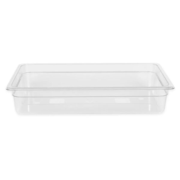 Cambro Camwear Full Size Clear Polycarbonate Food Pan 4" Deep - Image 3