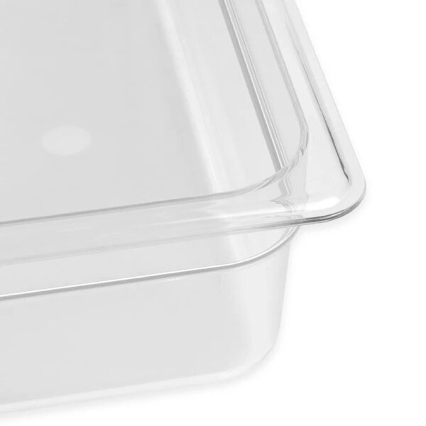 Cambro Camwear Full Size Clear Polycarbonate Food Pan 4" Deep - Image 5