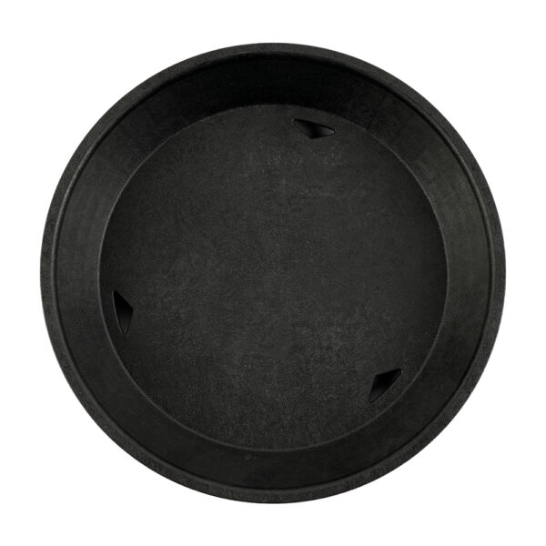 Tablecraft Black Plastic Polypropylene Round Diner Platter / Fast Food Basket with Base - Image 2