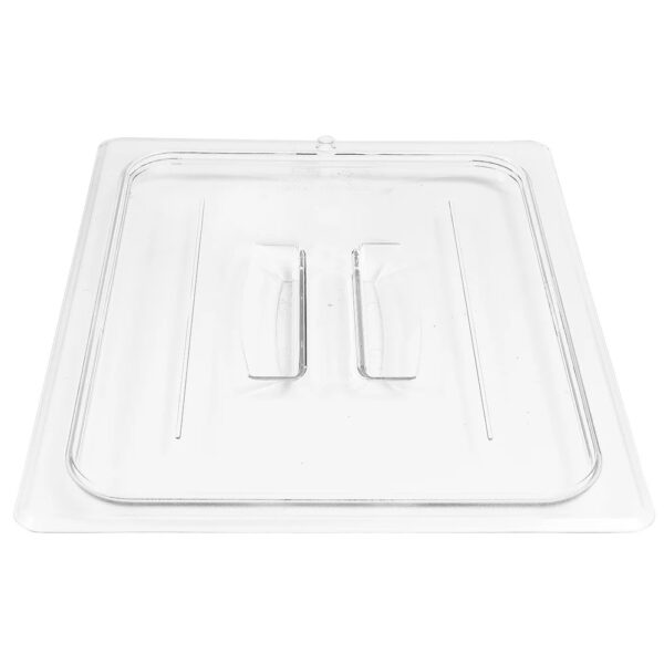 Cambro Camwear 1/2 Size Clear Polycarbonate Handled Lid - Image 3