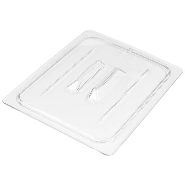 Cambro Camwear 1/2 Size Clear Polycarbonate Handled Lid - Image 4