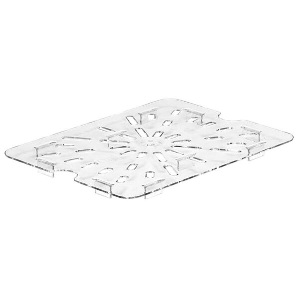 Cambro Camwear 1/2 Size Clear Polycarbonate Drain Tray