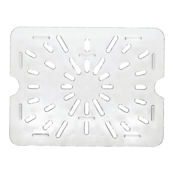 Cambro Camwear 1/2 Size Clear Polycarbonate Drain Tray - Image 2