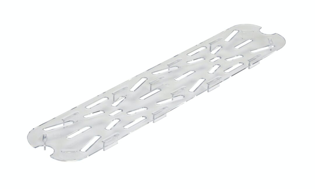 Cambro Camwear 1/2 Size Long Clear Polycarbonate Drain Tray