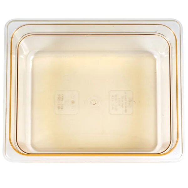 Cambro H-Pan: 1/2 Size Amber High Heat Plastic Food Pan 4" Deep - Image 3
