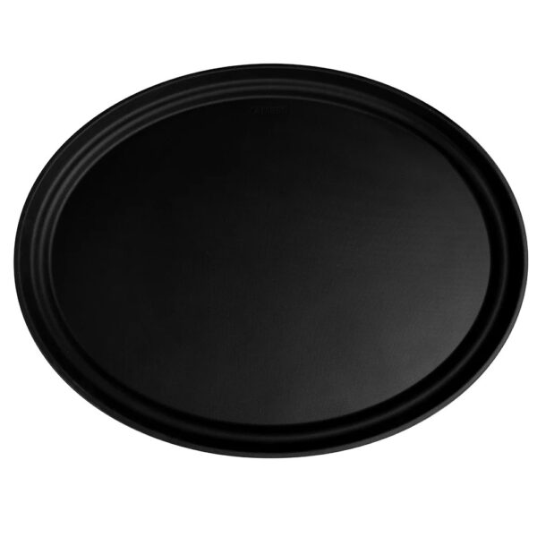 Cambro Camtread "22 x 27" Black Non-Skid Oval Serving Tray