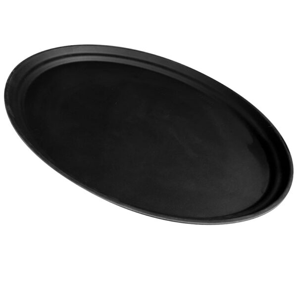 Cambro Camtread "22 x 27" Black Non-Skid Oval Serving Tray - Image 2