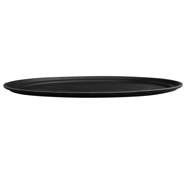 Cambro Camtread "22 x 27" Black Non-Skid Oval Serving Tray - Image 3