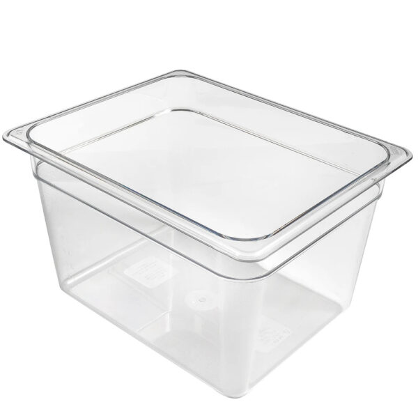 Cambro Camwear 1/2 Size Clear Polycarbonate Food Pan 8" Deep