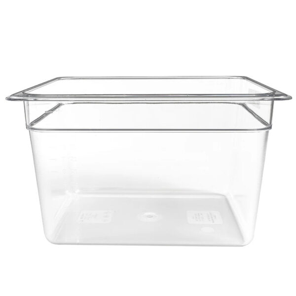 Cambro Camwear 1/2 Size Clear Polycarbonate Food Pan 8" Deep - Image 2