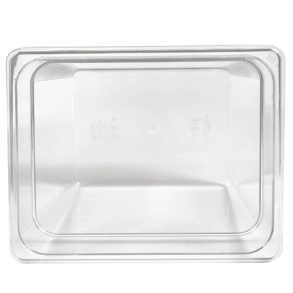Cambro Camwear 1/2 Size Clear Polycarbonate Food Pan 8" Deep - Image 3