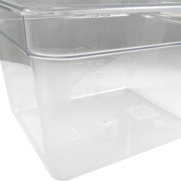 Cambro Camwear 1/2 Size Clear Polycarbonate Food Pan 8" Deep - Image 6