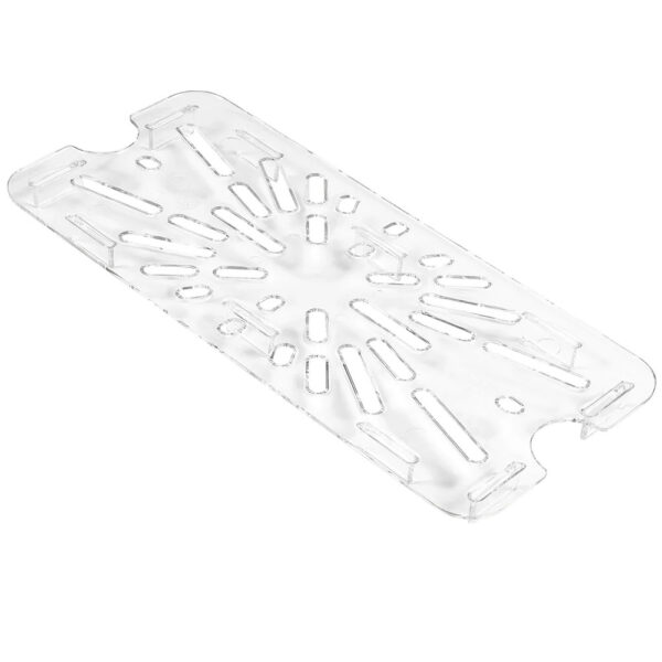 Cambro Camwear 1/3 Size Clear Polycarbonate Drain Tray