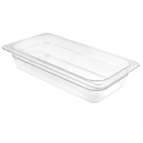 Cambro Camwear 1/3 Size Clear Polycarbonate Food Pan - 2 1/2" Deep