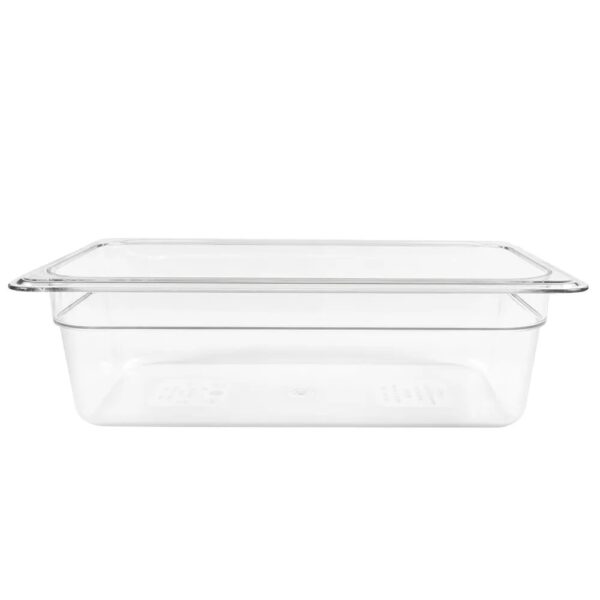 Cambro Camwear 1/3 Size Clear Polycarbonate Food Pan 4" Deep - Image 2