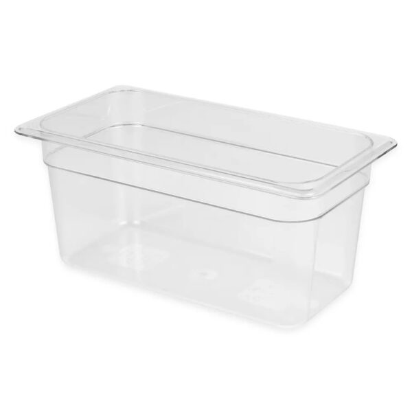 Cambro Camwear 1/3 Size Clear Polycarbonate Food Pan 6" Deep - Image 2