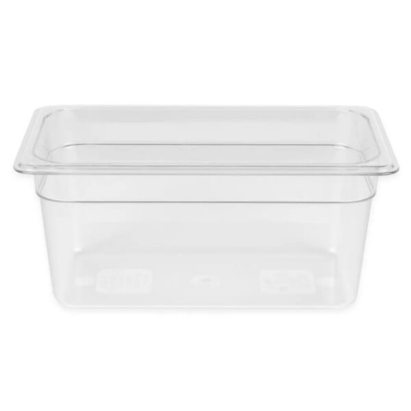 Cambro Camwear 1/3 Size Clear Polycarbonate Food Pan 6" Deep - Image 3
