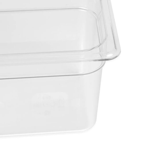 Cambro Camwear 1/3 Size Clear Polycarbonate Food Pan 6" Deep - Image 5