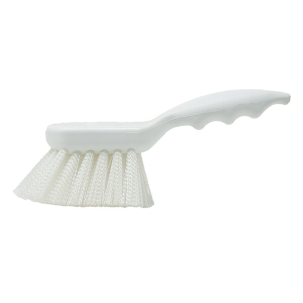 Carlisle White Utility Scrub Brush with Polyester Bristles 8"