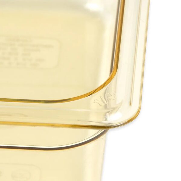 Cambro H-Pan: 1/4 Size Amber High Heat Plastic Food Pan 4" Deep - Image 4