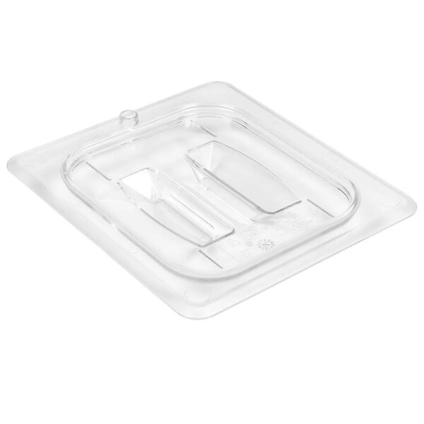 Cambro Camwear 1/6 Size Clear Polycarbonate Handled Lid