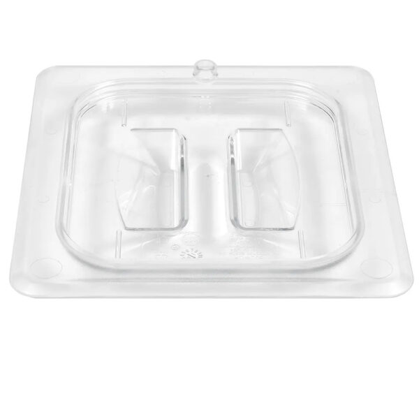 Cambro Camwear 1/6 Size Clear Polycarbonate Handled Lid - Image 4