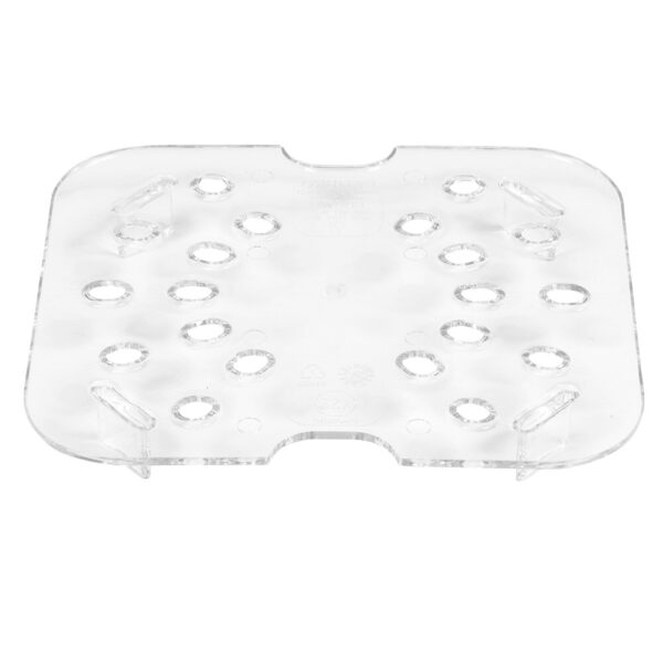 Cambro Camwear 1/6 Size Clear Polycarbonate Drain Tray - Image 4