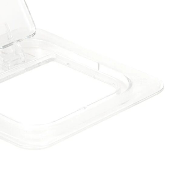 Cambro Camwear 1/6 Size Clear Polycarbonate Flip Lid - Image 5