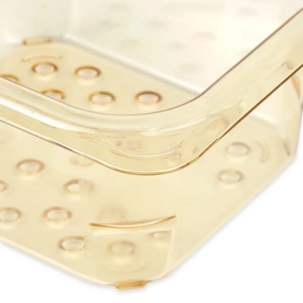 Cambro H-Pan: 1/6 Size Amber High Heat Plastic Colander Pan 3" Deep - Image 4