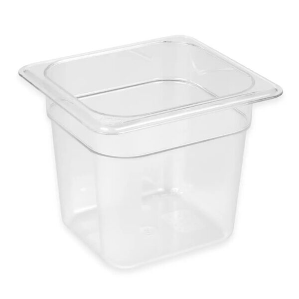 Cambro Camwear 1/6 Size Clear Polycarbonate Food Pan 6" Deep