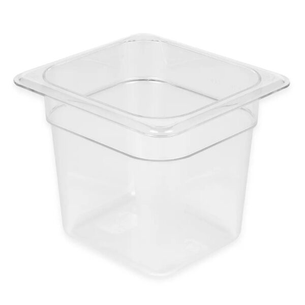 Cambro Camwear 1/6 Size Clear Polycarbonate Food Pan 6" Deep - Image 2