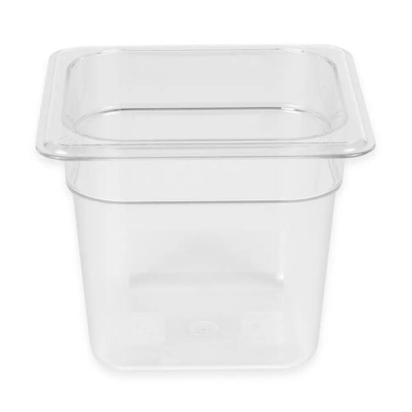 Cambro Camwear 1/6 Size Clear Polycarbonate Food Pan 6" Deep - Image 3