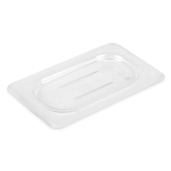 Cambro Camwear 1/9 Size Clear Polycarbonate Flat Lid - Image 2