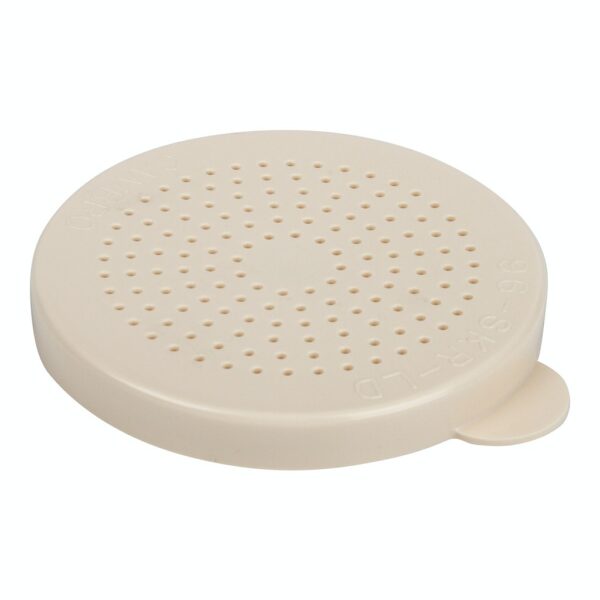 Cambro Camwear 10 oz. Polycarbonate Shaker with Beige Lid for Salt and Ground Pepper - Image 2