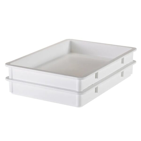 Cambro 18" x 26" x 3" White Polypropylene Pizza Dough Proofing Box - Image 2