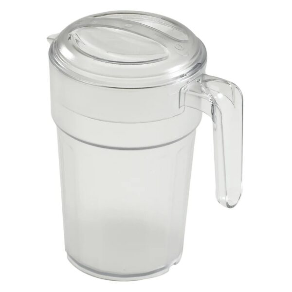 Cambro Camwear 1 Liter Self-Service Stackable Pitcher with Lid - Image 3