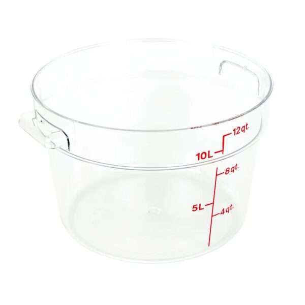 Cambro Camwear 12 Qt. Clear Round Food Storage Container - Image 2